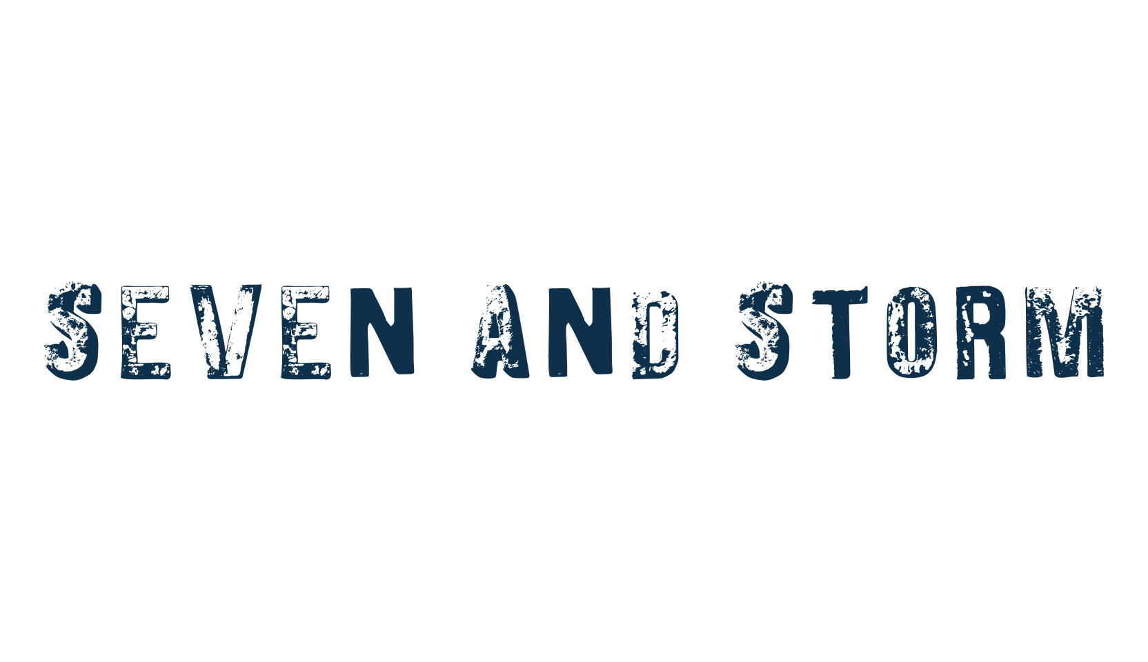 Seven And Storm, fancy eroded decorative font preview