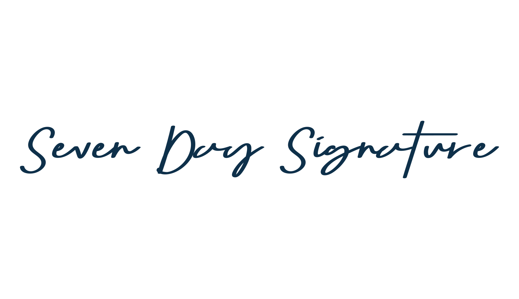 Seven Day Signature, script handwritten fancy decorative calligraphy font preview
