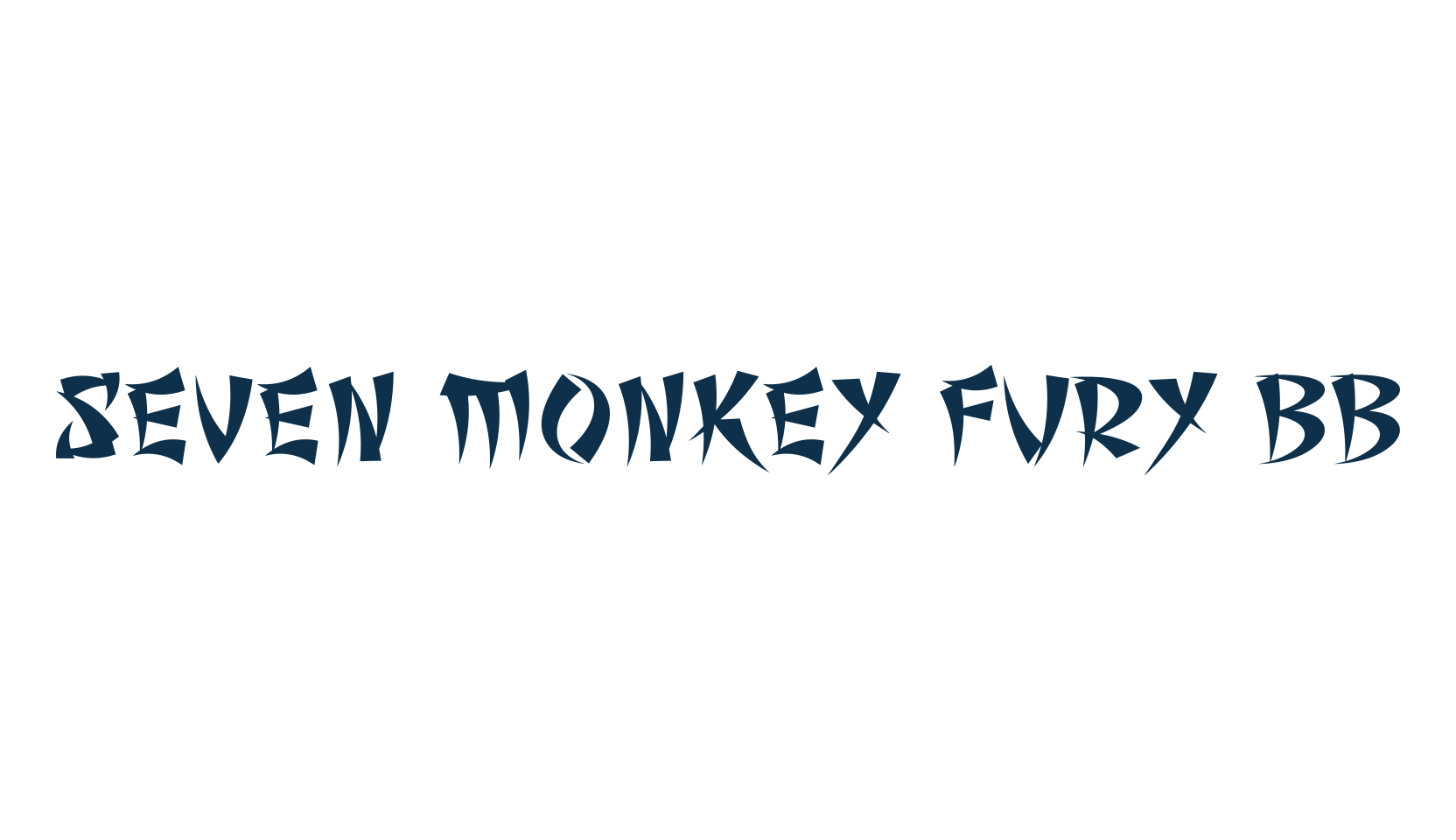 Seven Monkey Fury BB, foreign look chinese, jpn font preview