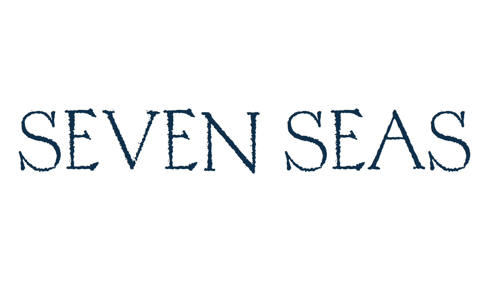 Seven Seas, eroded font preview