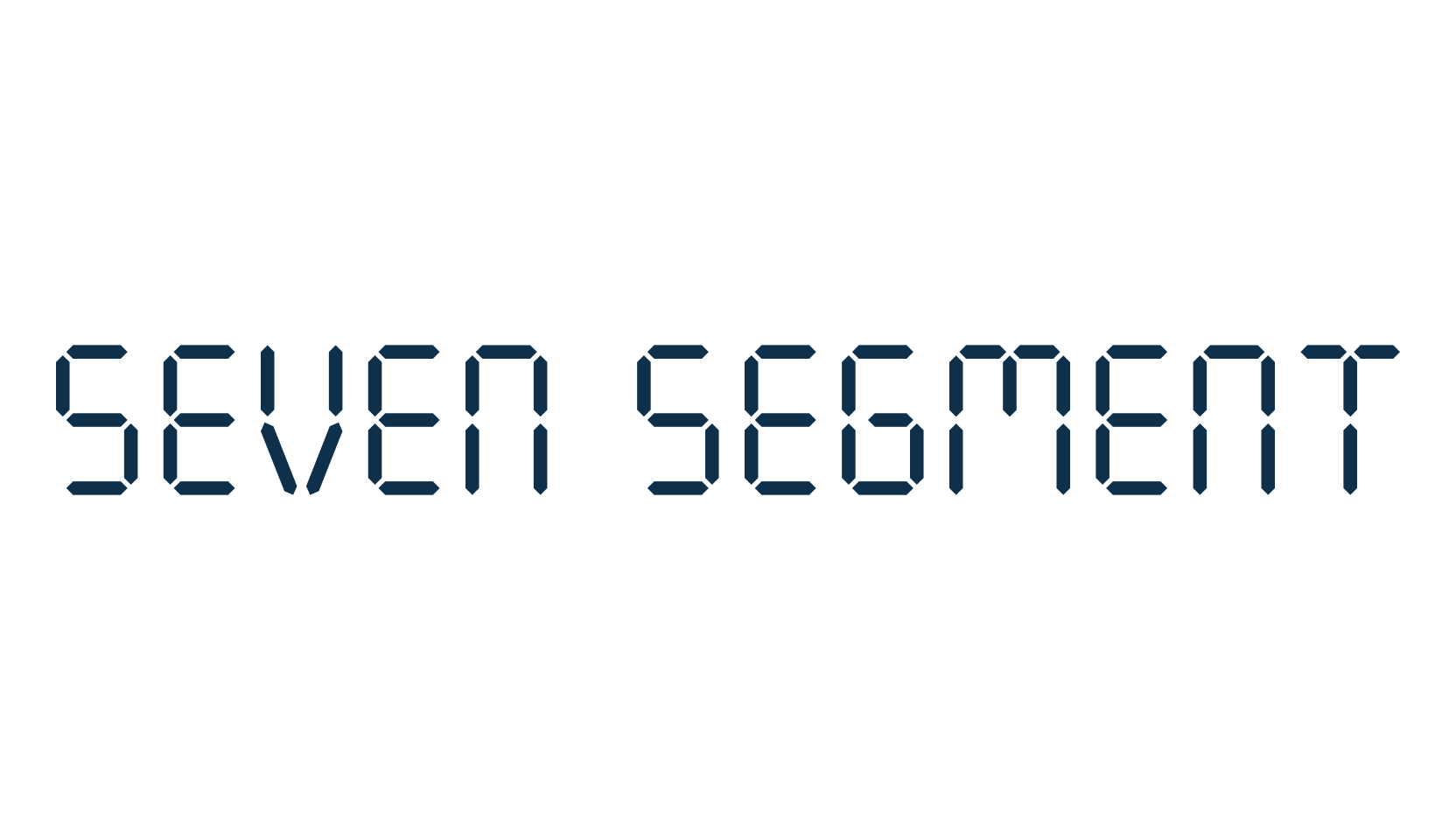 Seven Segment, techno lcd sci-fi font preview