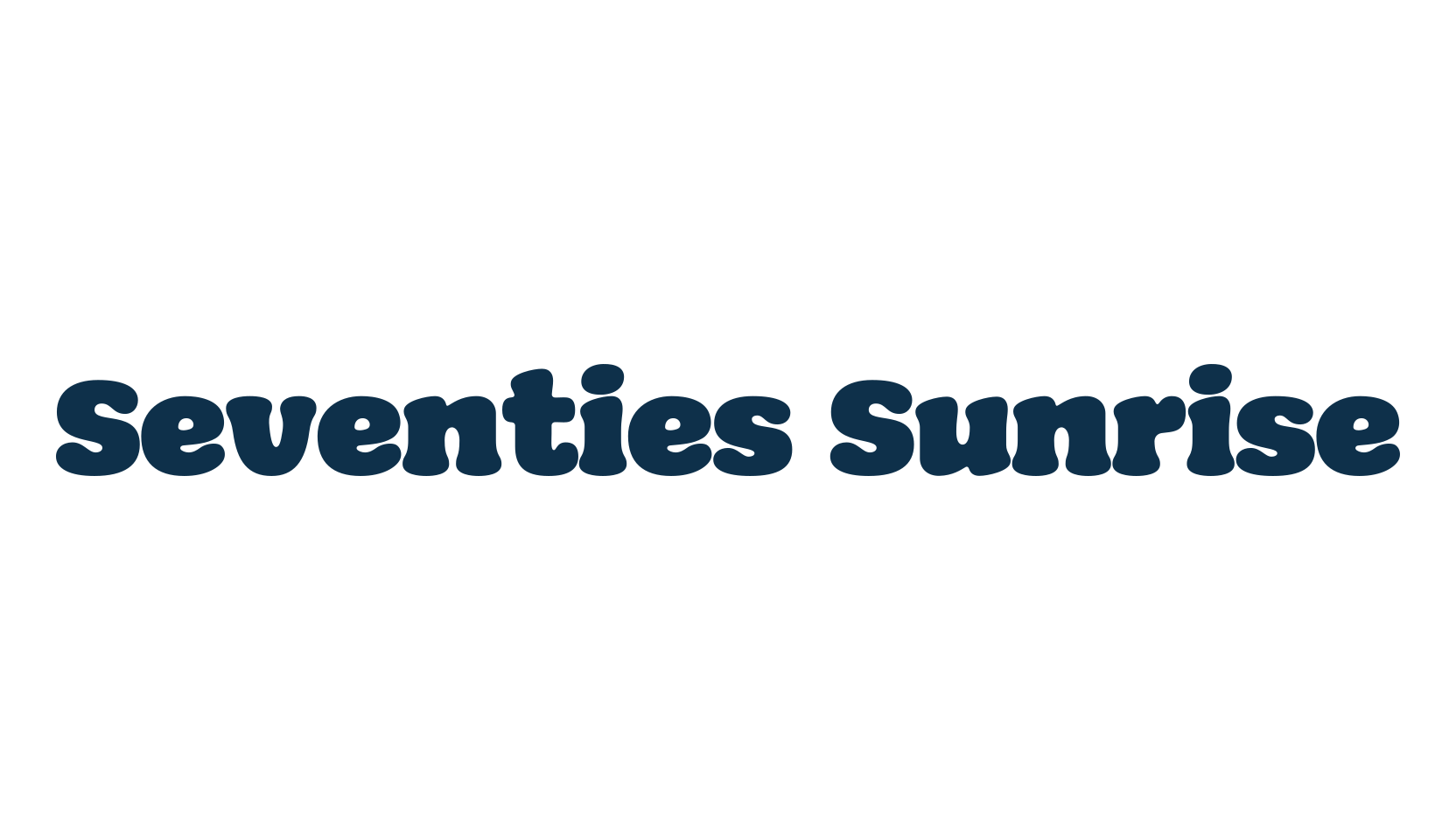 Seventies Sunrise, fancy groovy decorative font preview
