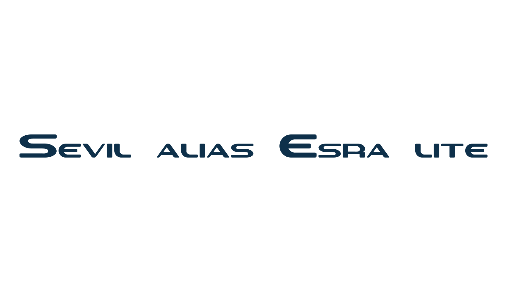 Sevil alias Esra lite, techno sci-fi font preview