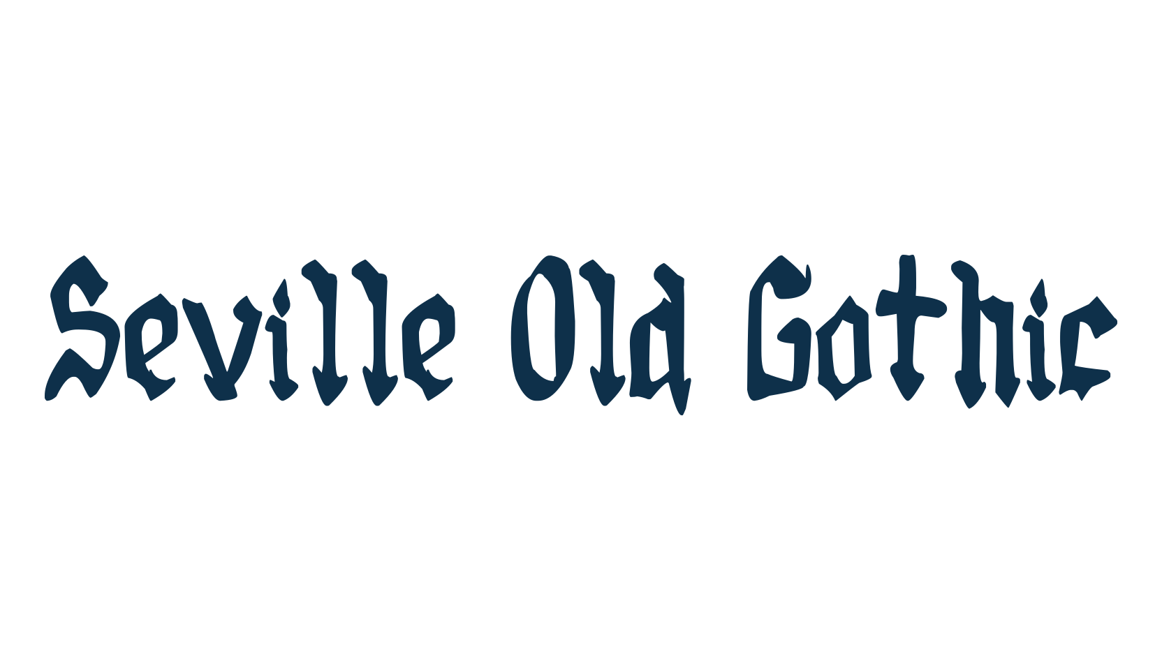Seville Old Gothic, various font preview