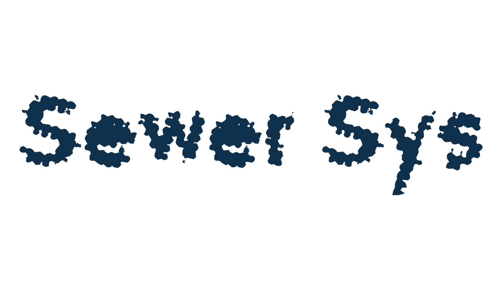 Sewer Sys, distorted font preview
