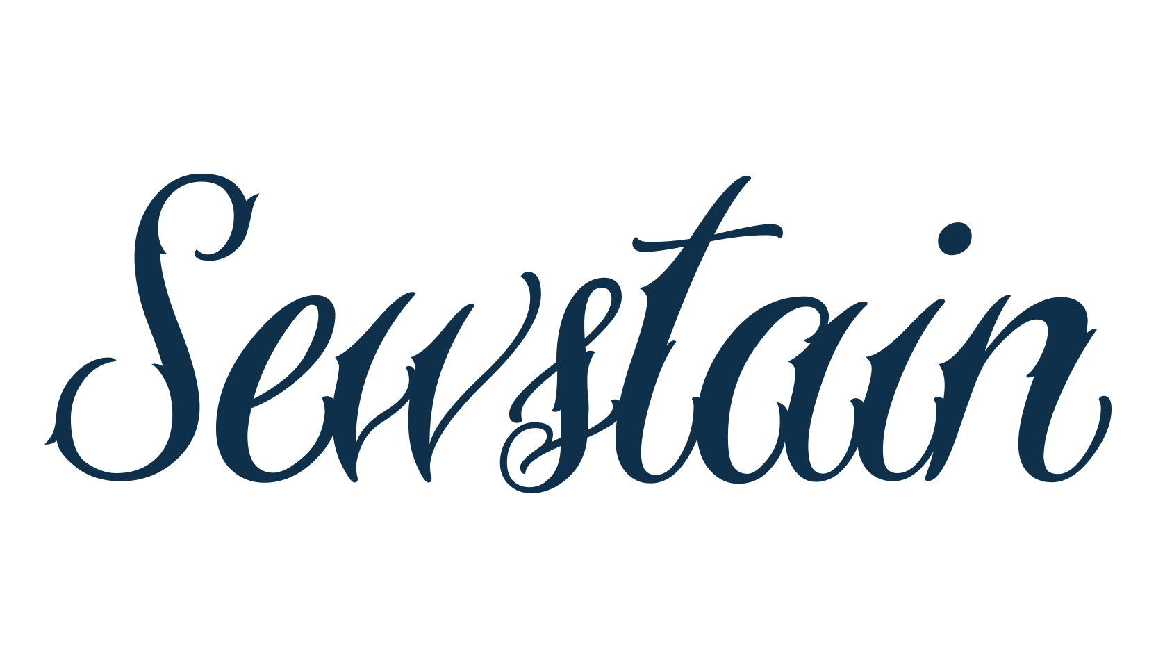 Sewstain, calligraphy font preview