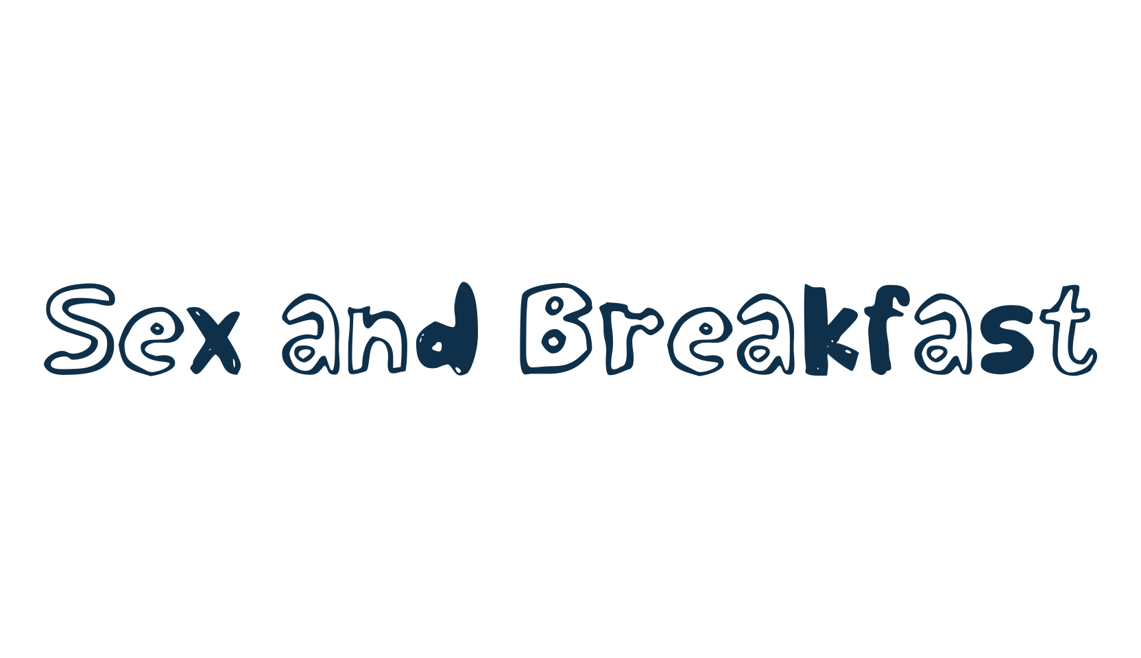 Sex and Breakfast, fancy cartoon decorative font preview