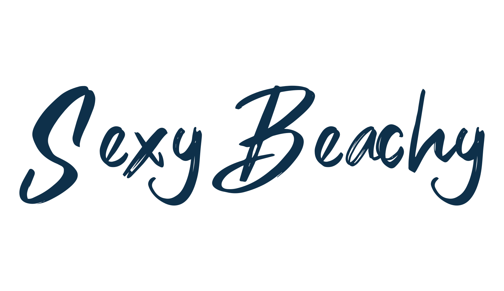 Sexy Beachy, brush font preview
