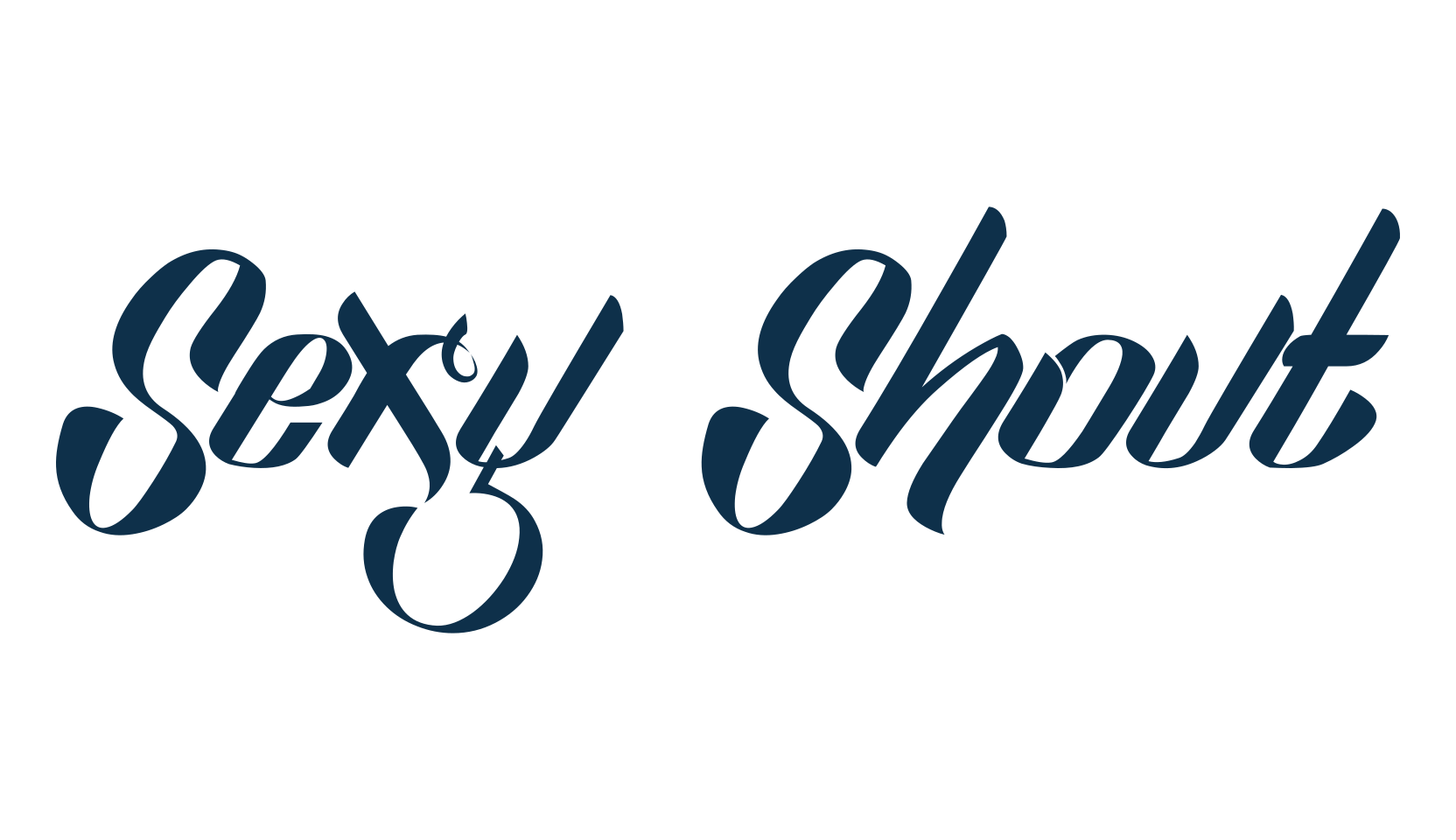 Sexy Shout, fancy various decorative script calligraphy font preview
