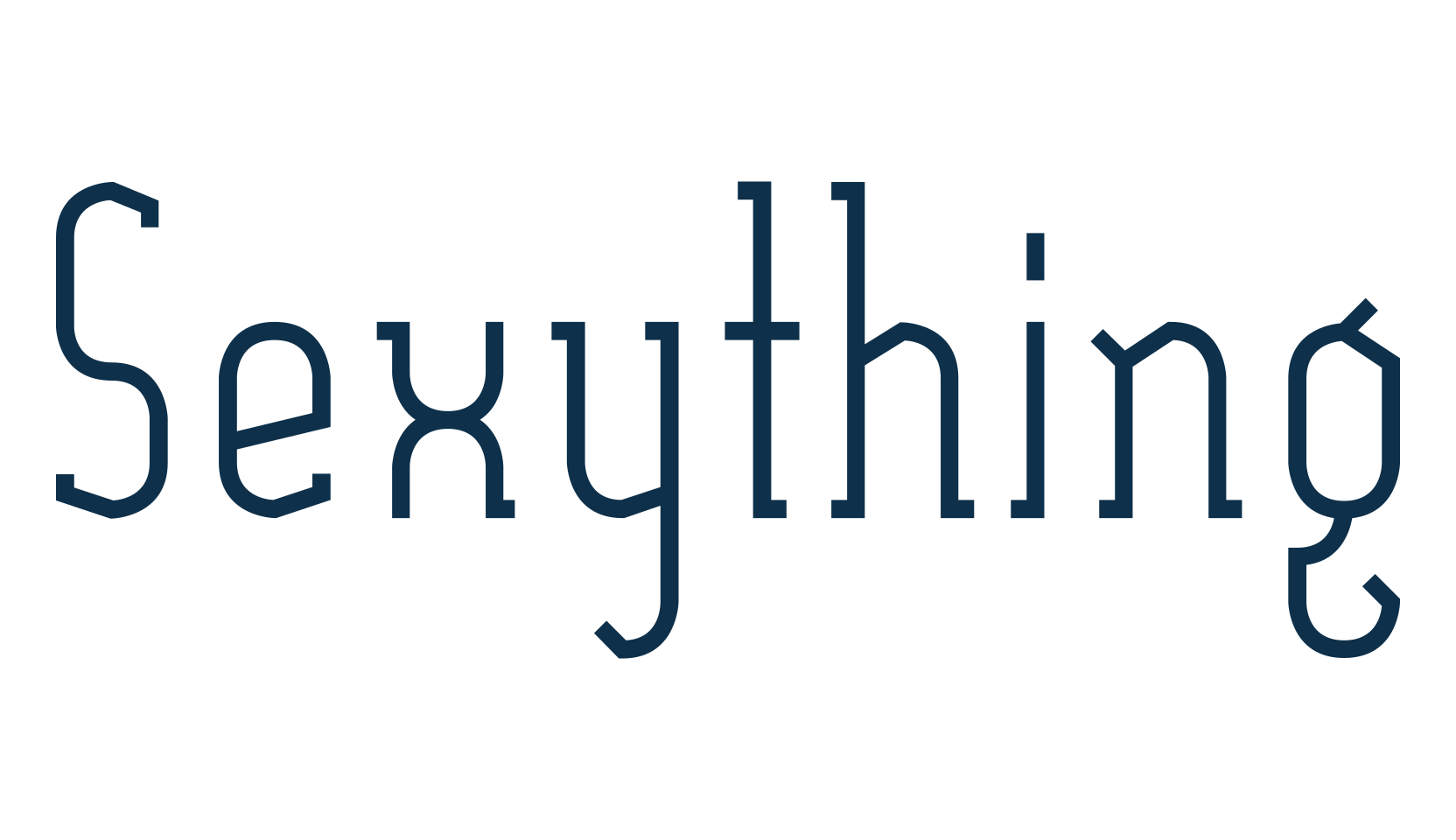 Sexything, basic serif font preview