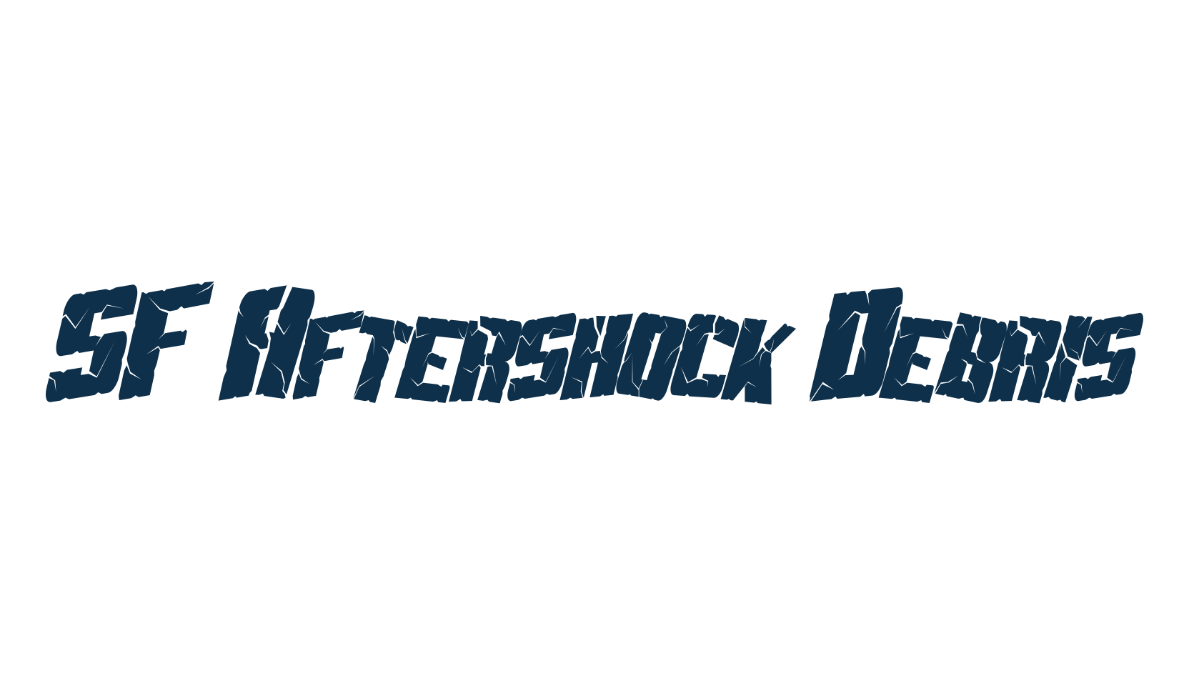 SF Aftershock Debris, distorted font preview