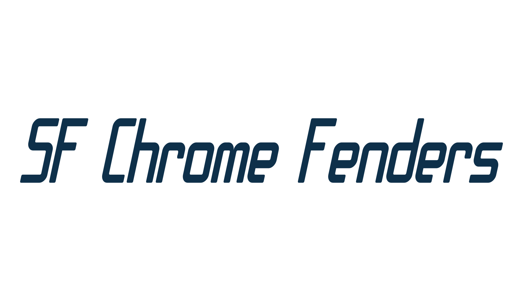 SF Chrome Fenders, fancy various techno sci-fi font preview
