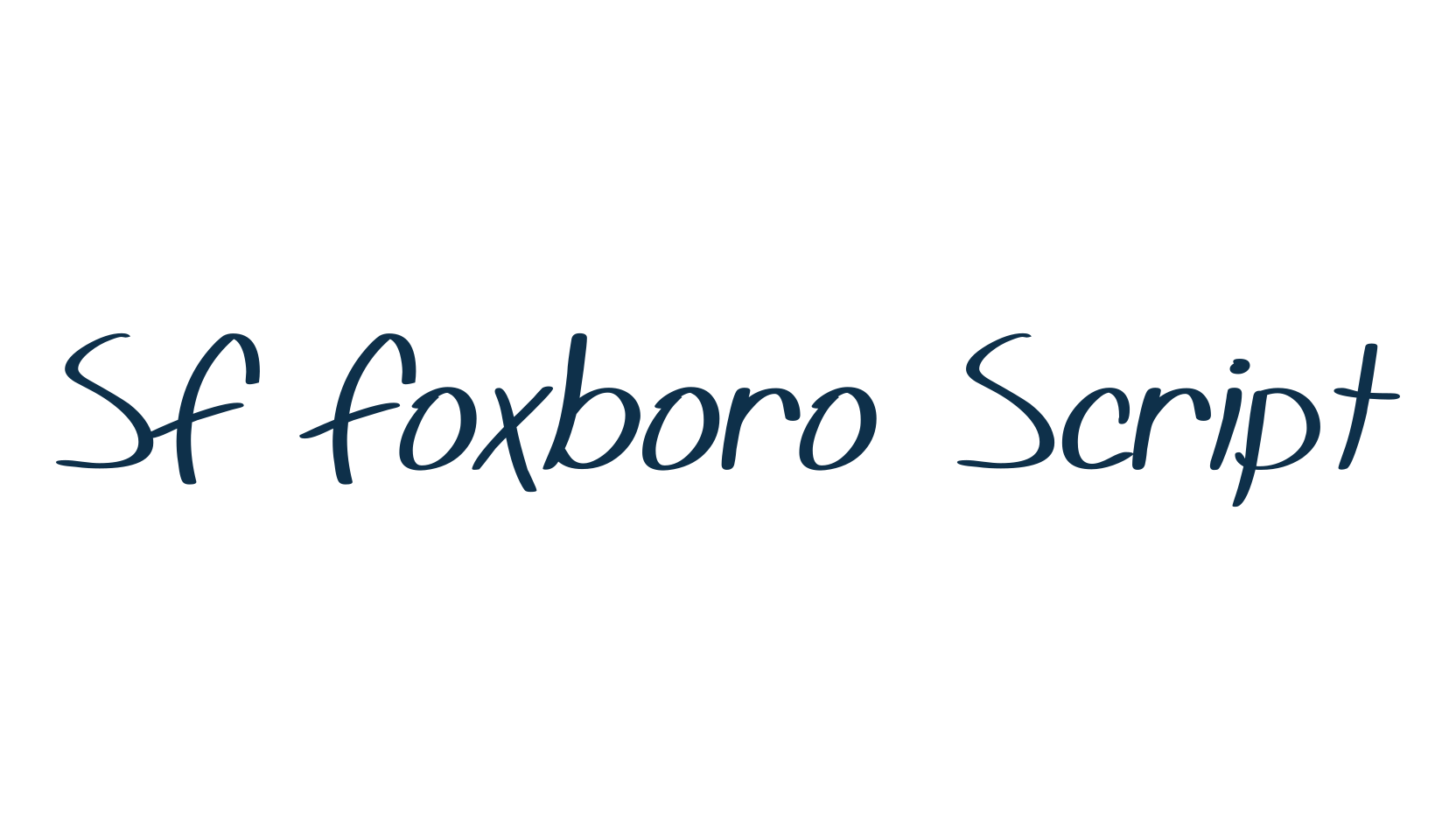 SF Foxboro Script, script handwritten fancy decorative calligraphy font preview