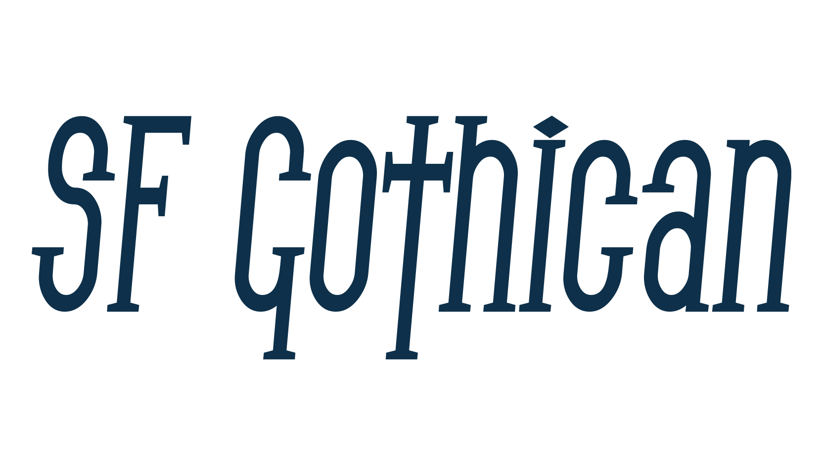 SF Gothican, gothic modern font preview