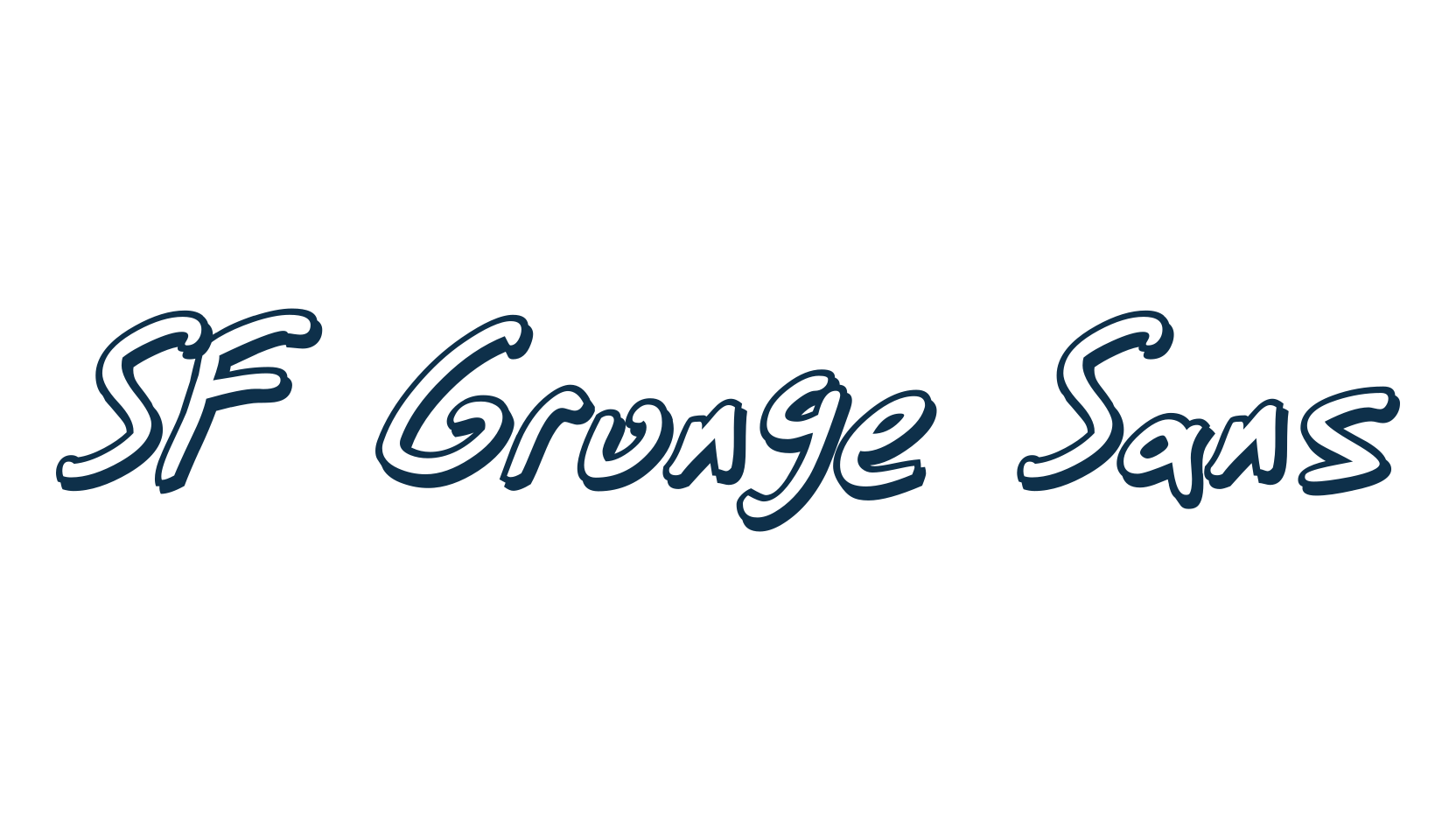SF Grunge Sans, handwriting font preview