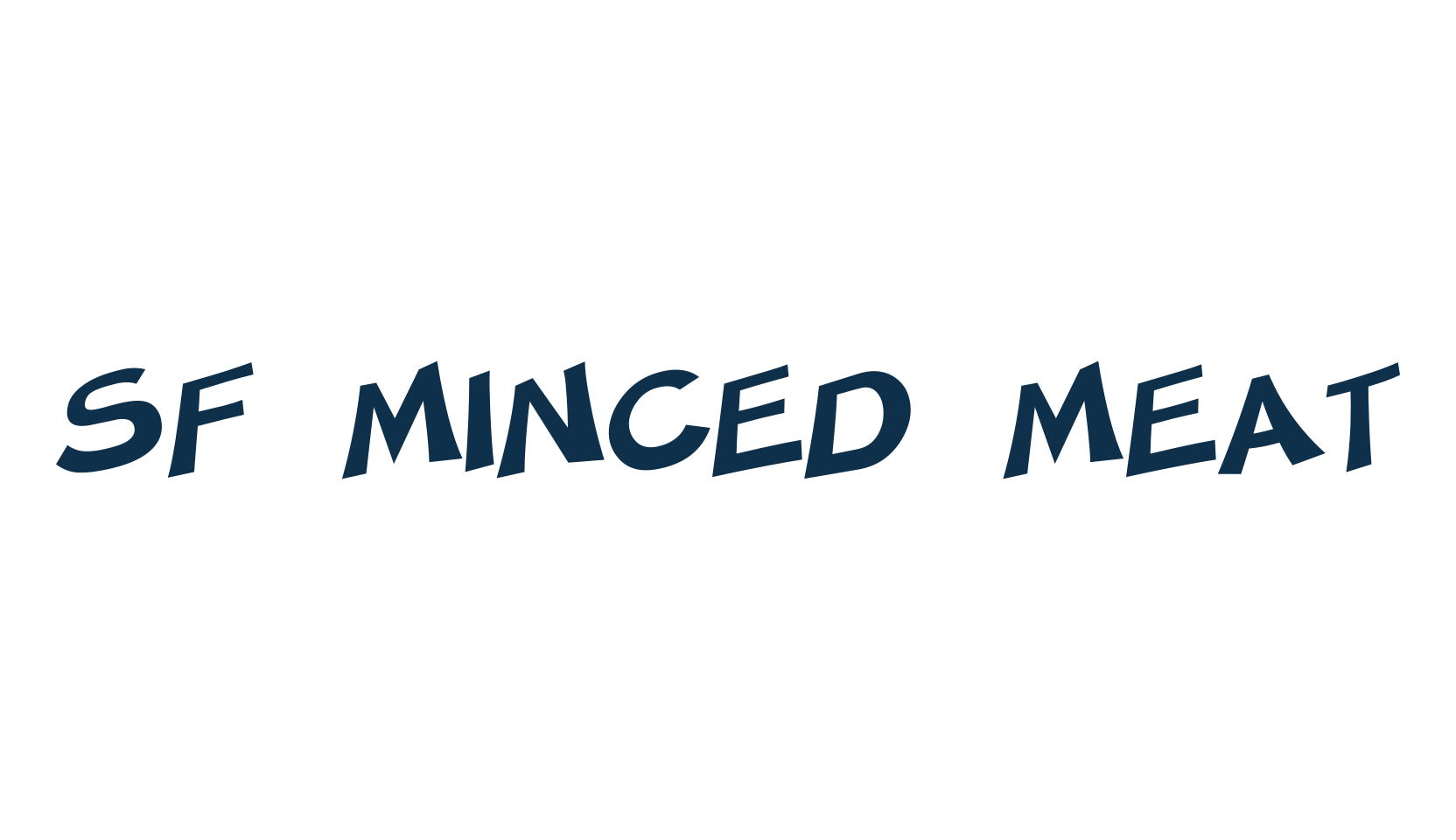 SF Minced Meat, fancy cartoon decorative font preview