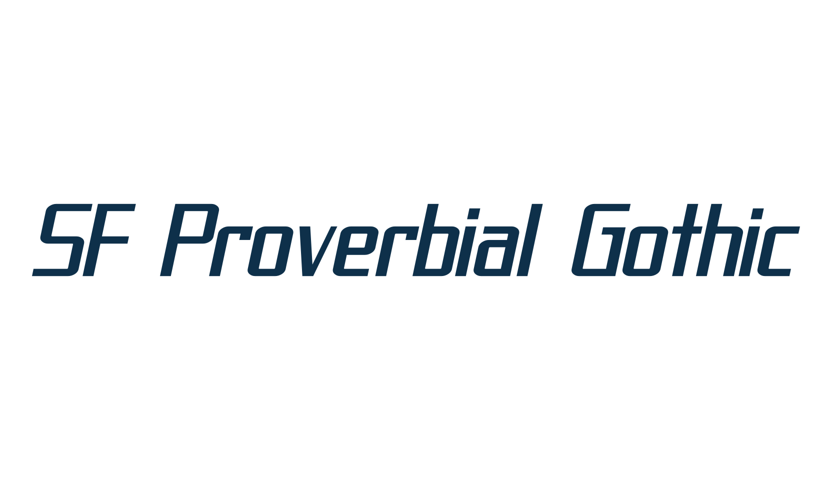 SF Proverbial Gothic, various font preview