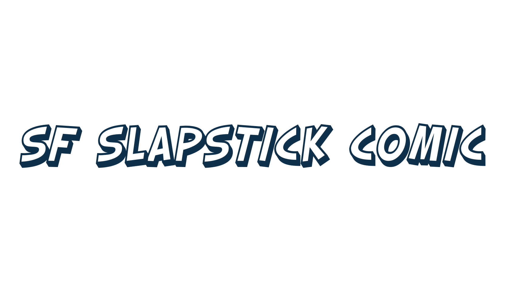 SF Slapstick Comic, cartoon font preview