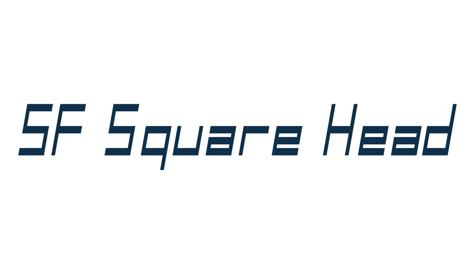 SF Square Head, square font preview