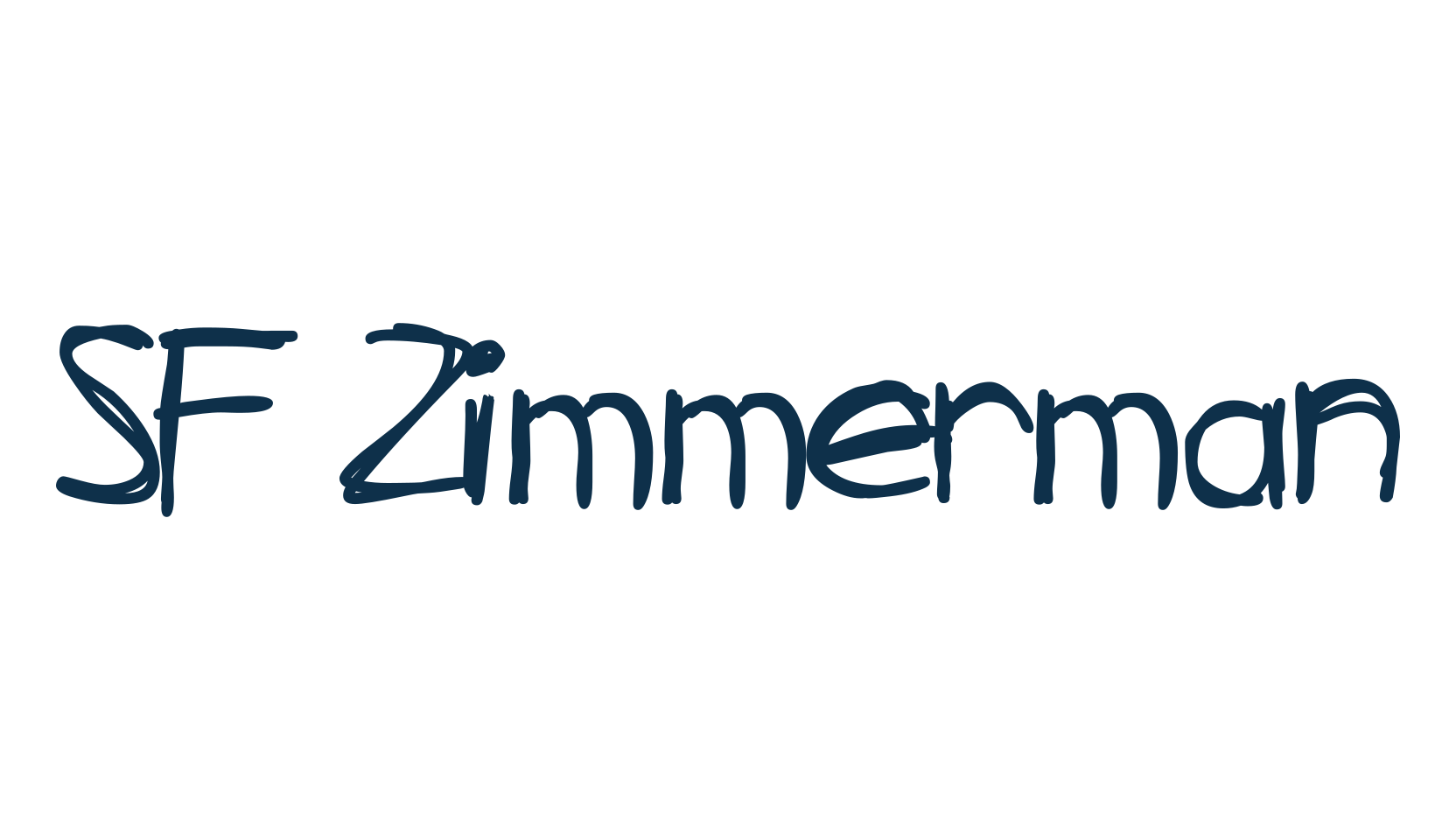 SF Zimmerman, trash font preview