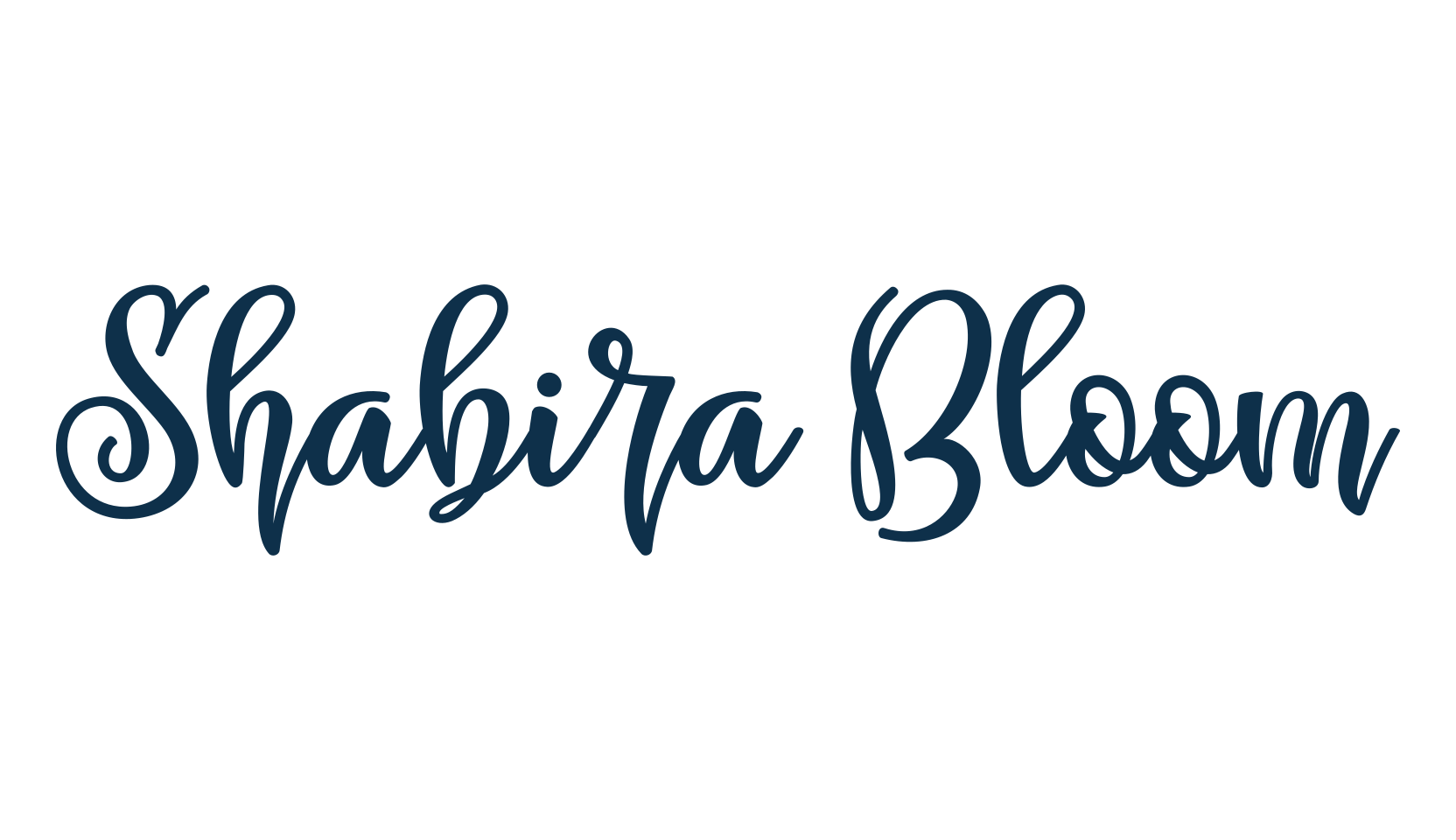 Shabira Bloom, script calligraphy fancy decorative font preview