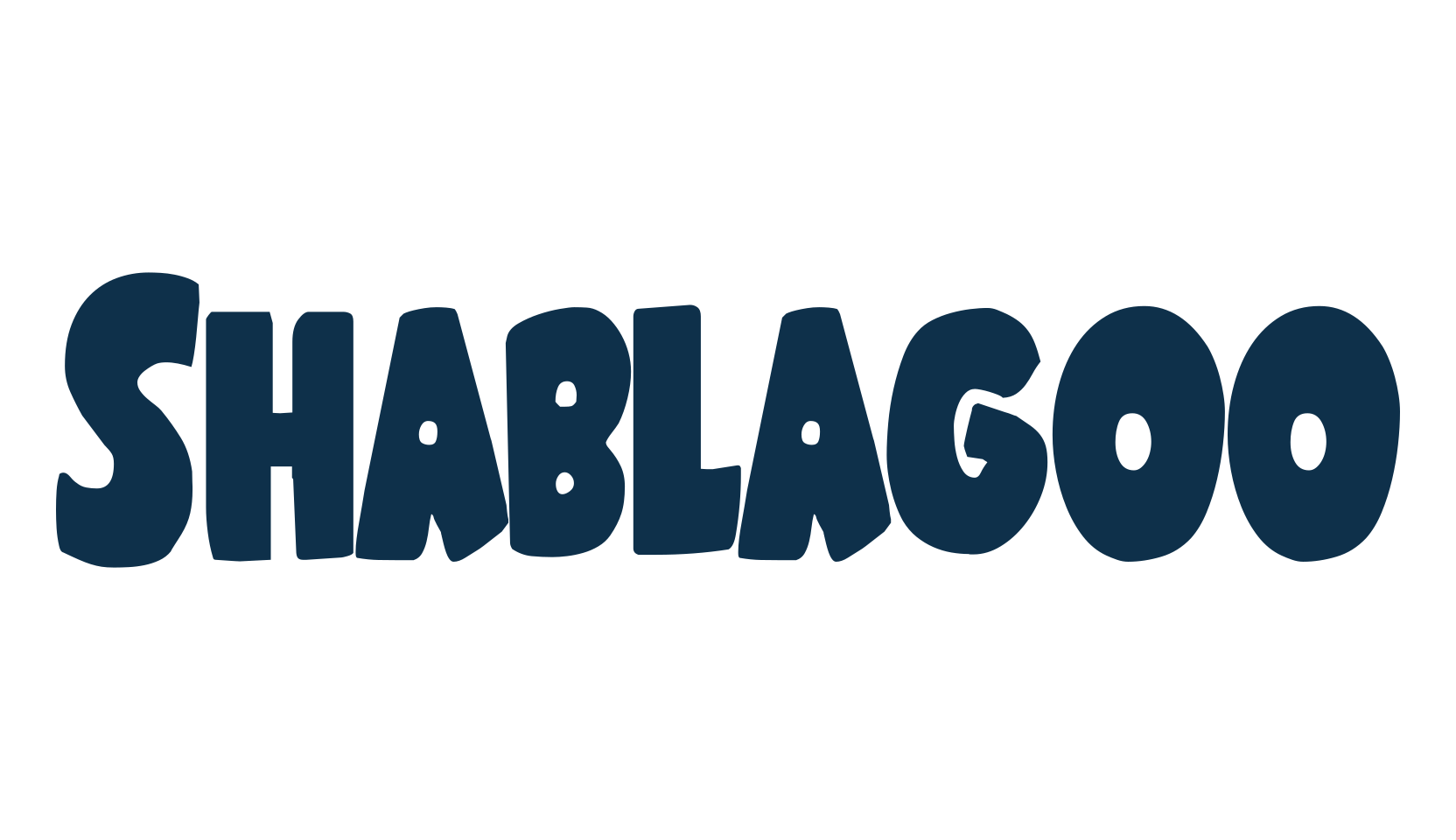 Shablagoo, fancy cartoon decorative font preview