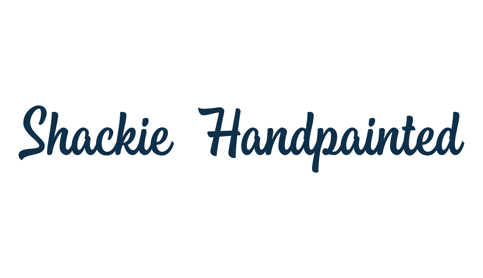 Shackie Handpainted, fancy various decorative script calligraphy font preview
