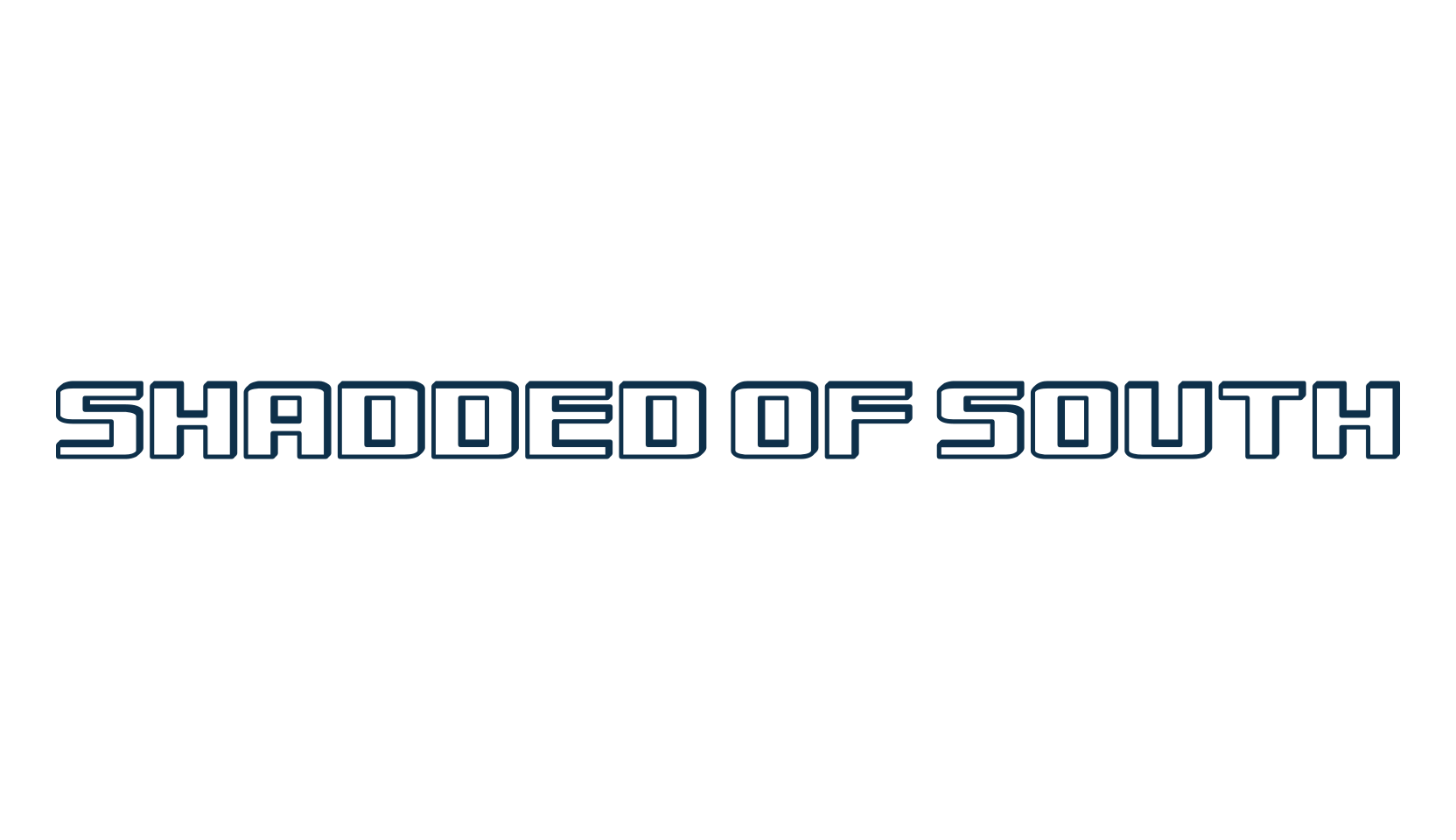 Shadded of South, various font preview