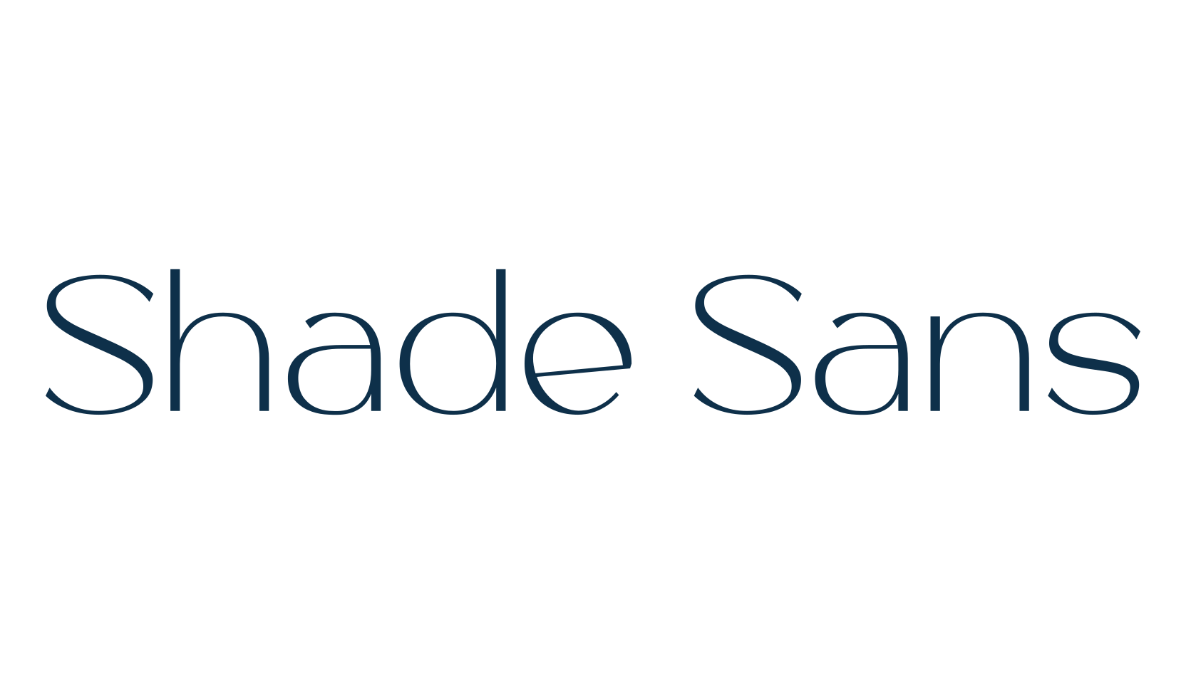 Shade Sans, sans serif font preview