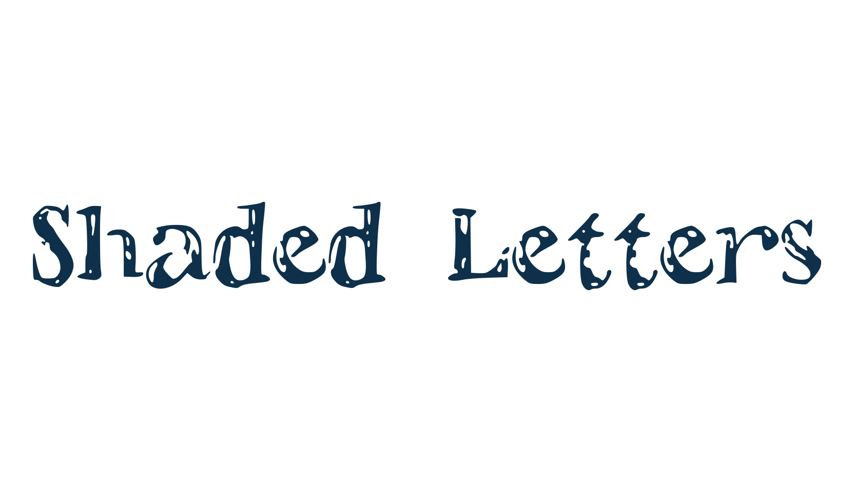 Shaded Letters, fancy eroded decorative font preview