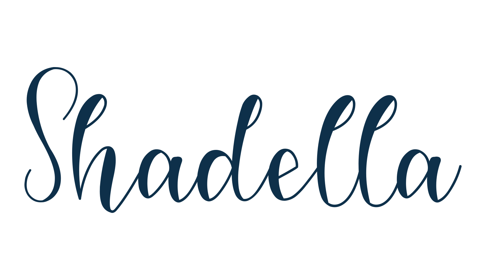 Shadella, fancy decorative font preview