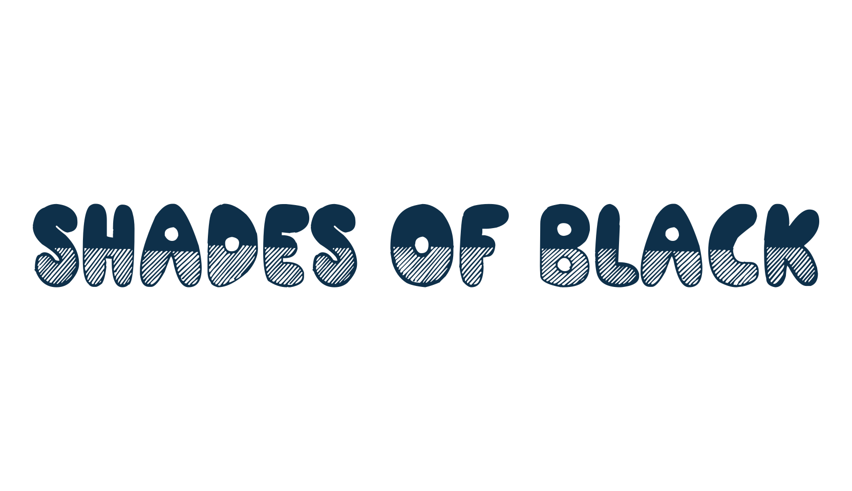 Shades of Black, cartoon font preview