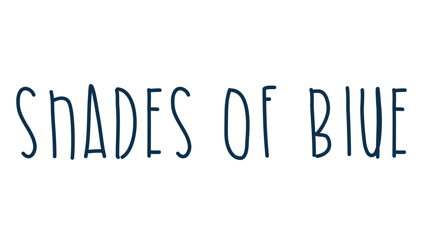 Shades Of Blue, script handwritten fancy decorative calligraphy font preview