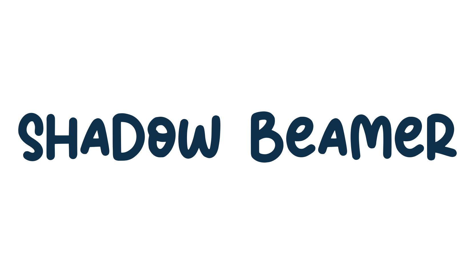 Shadow Beamer, fancy cartoon decorative font preview