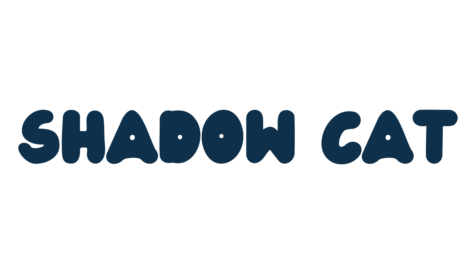 Shadow Cat, cartoon font preview