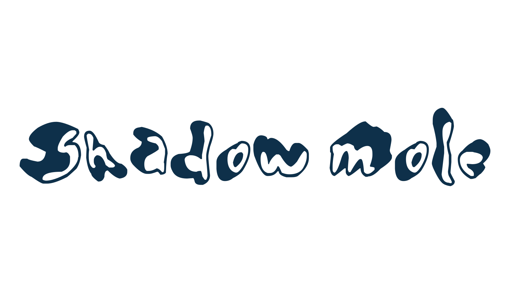 Shadow Mole, fancy cartoon decorative font preview
