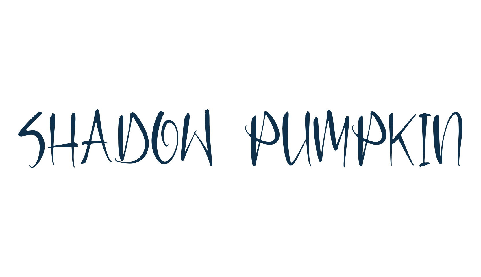 Shadow Pumpkin, fancy decorative font preview