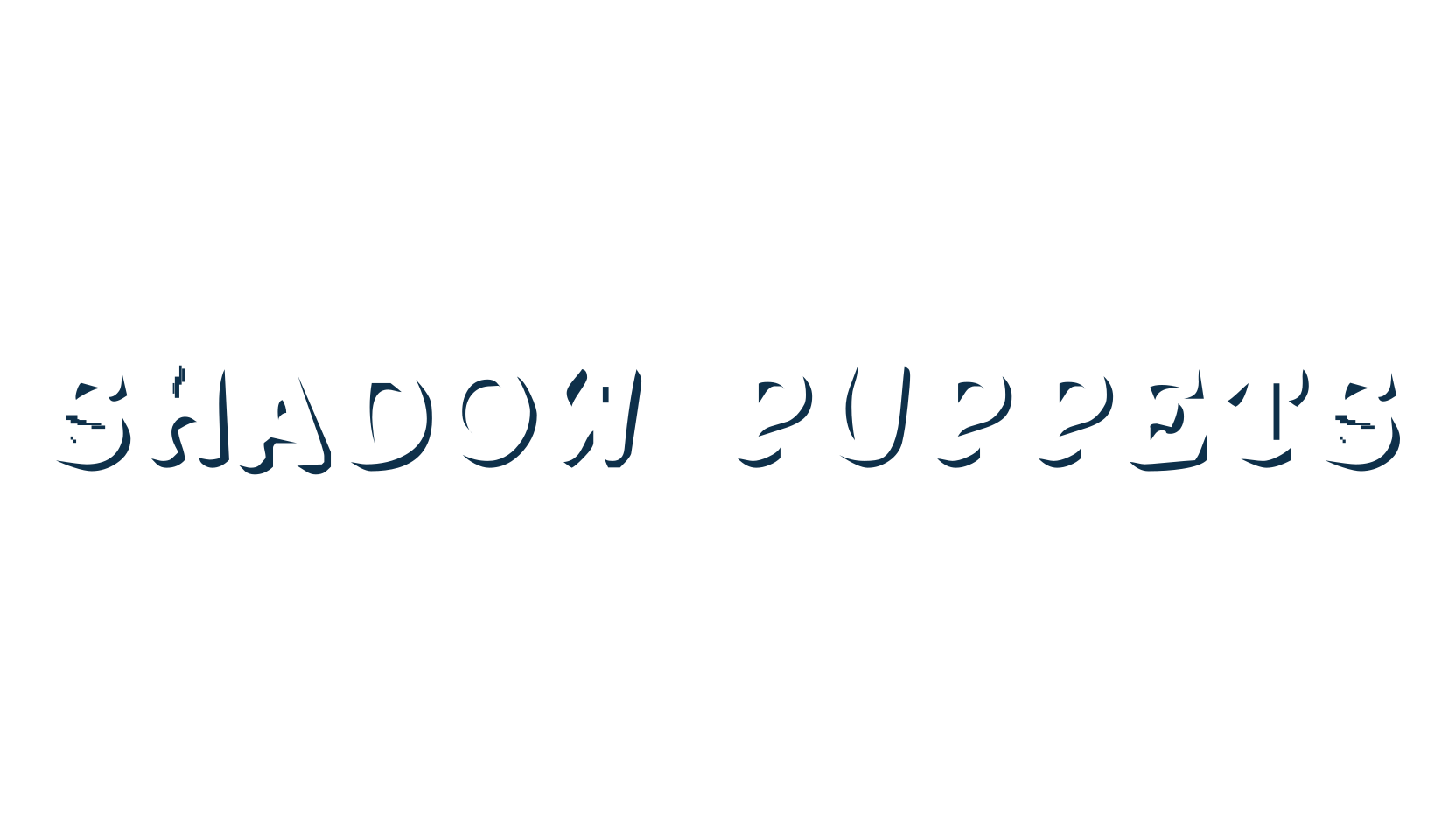 Shadow Puppets, fancy eroded decorative font preview