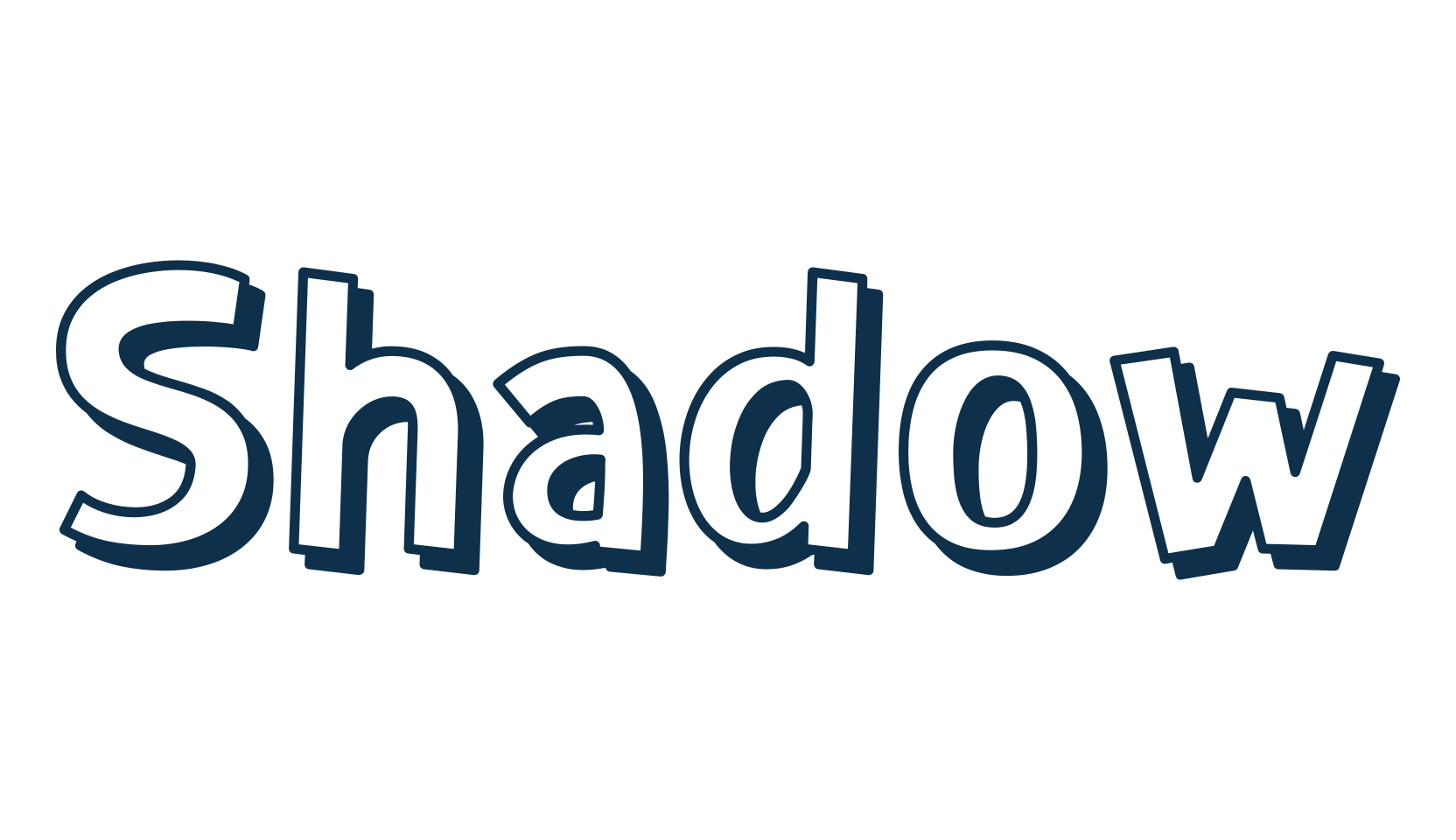 Shadow, cartoon font preview