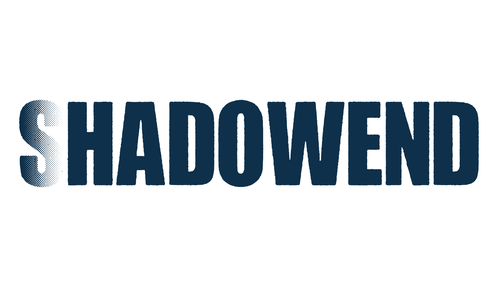 Shadowend, fancy eroded decorative font preview