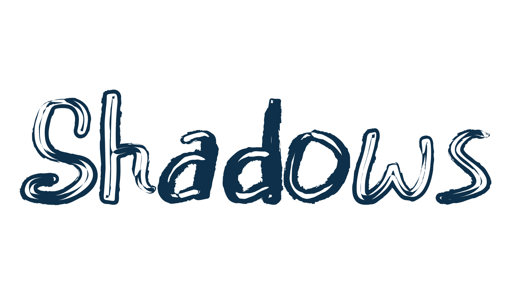 Shadows (shadows), various font preview