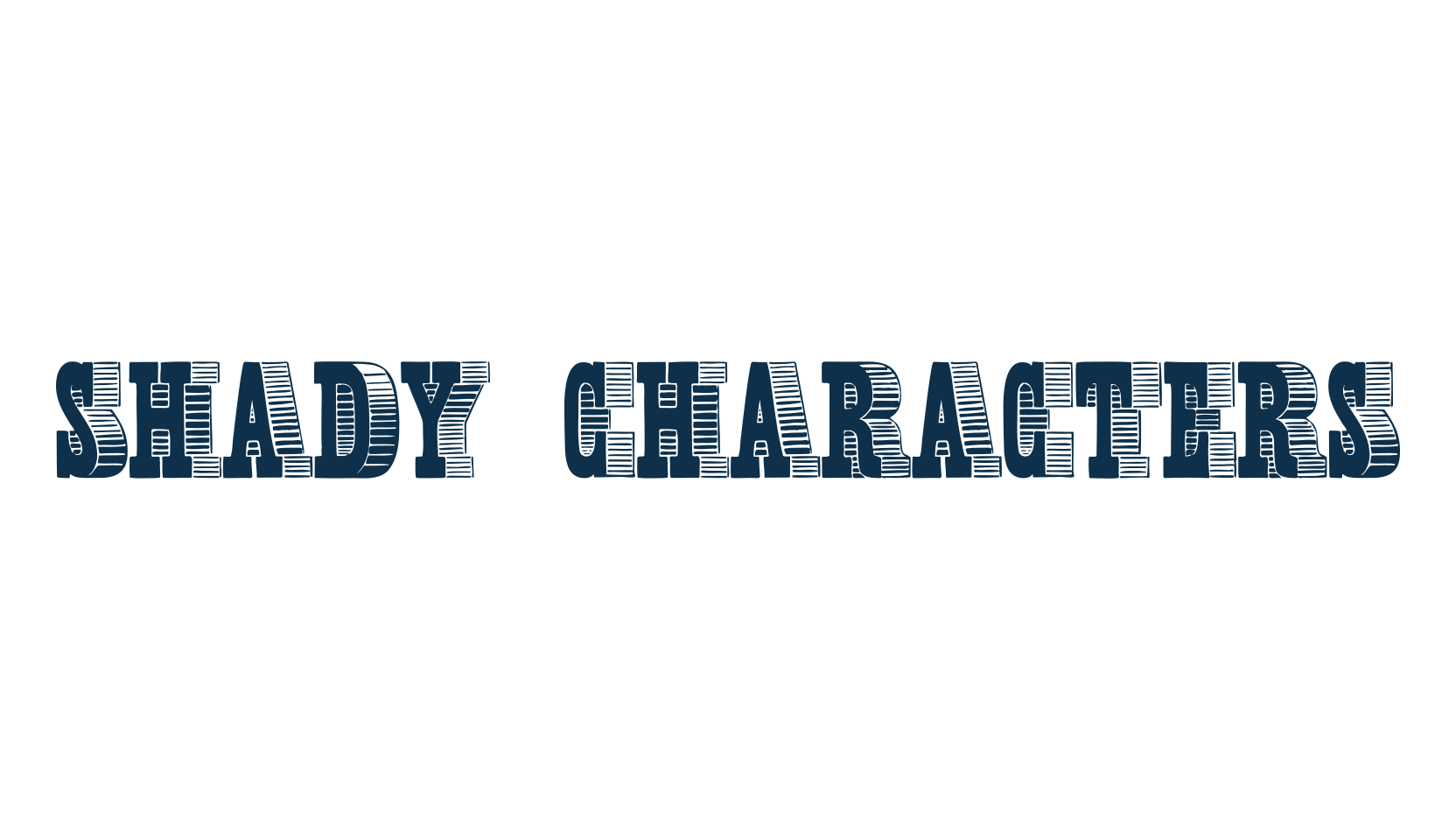 Shady Characters, fancy various decorative font preview