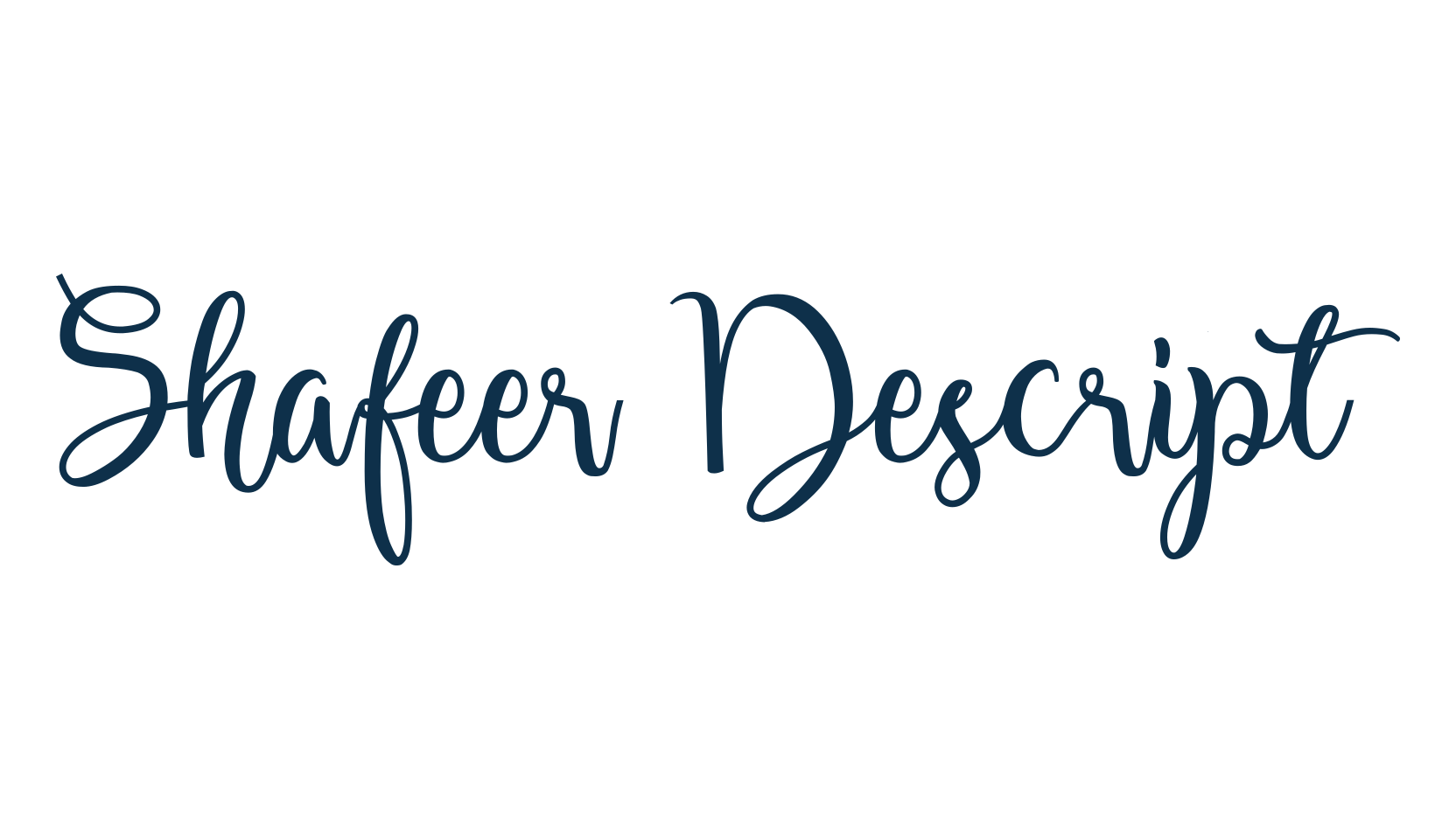 Shafeer Descript, various font preview