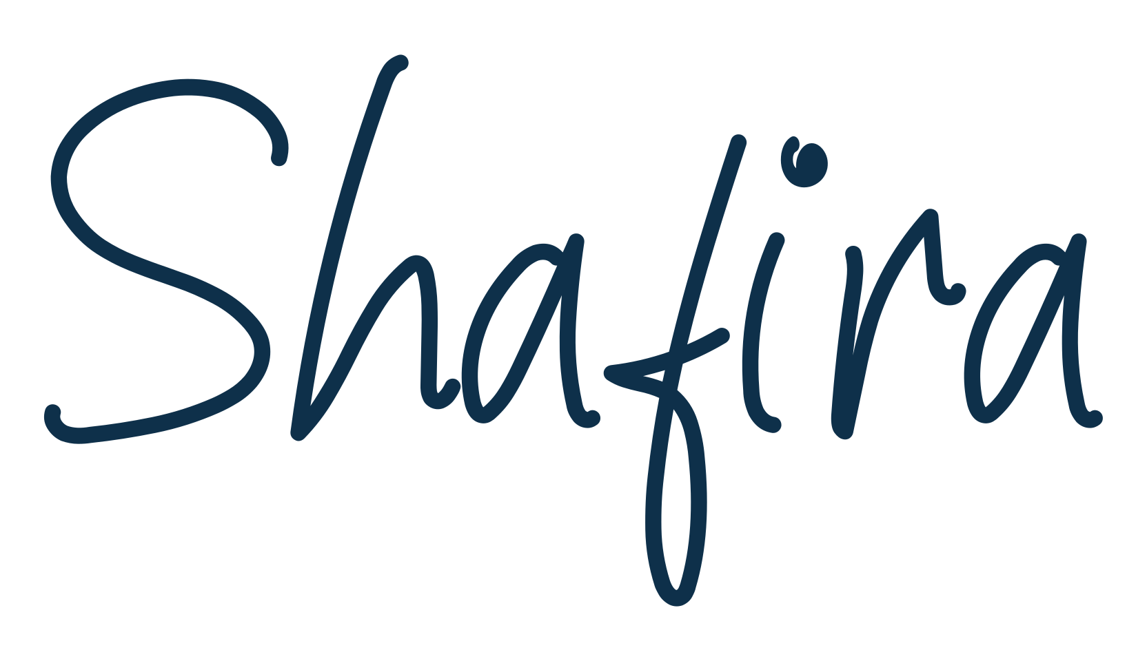 Shafira, handwriting font preview