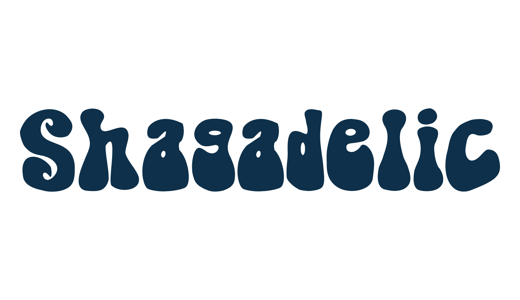 Shagadelic, groovy font preview
