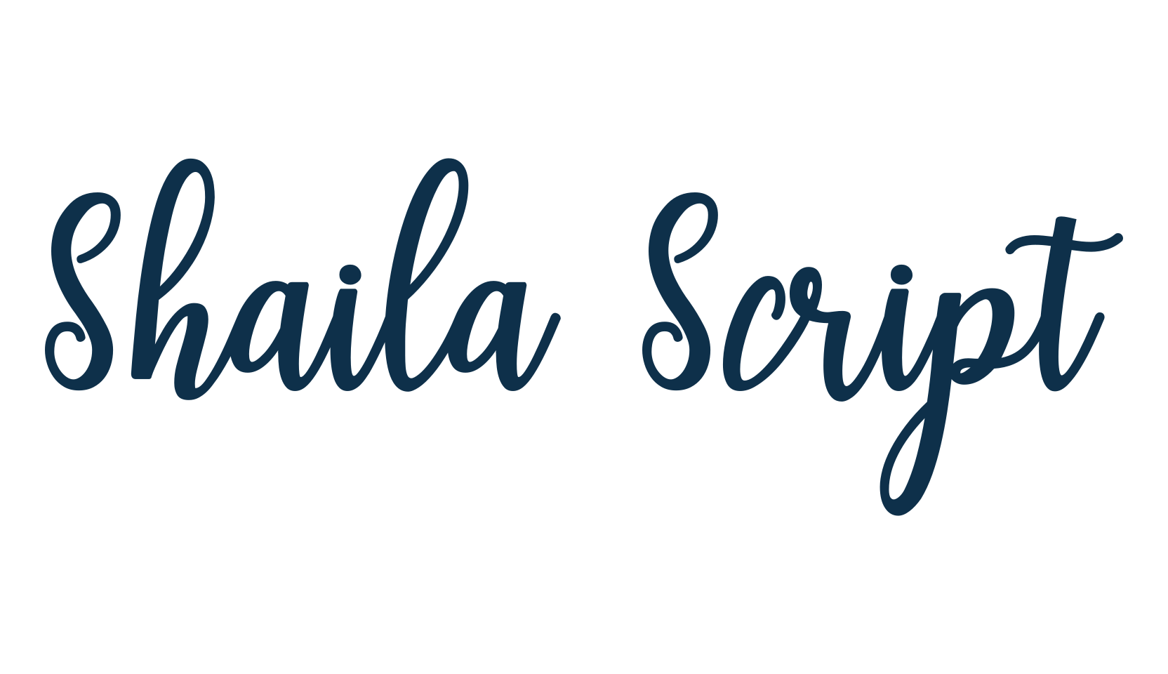 Shaila Script, fancy various decorative script calligraphy font preview