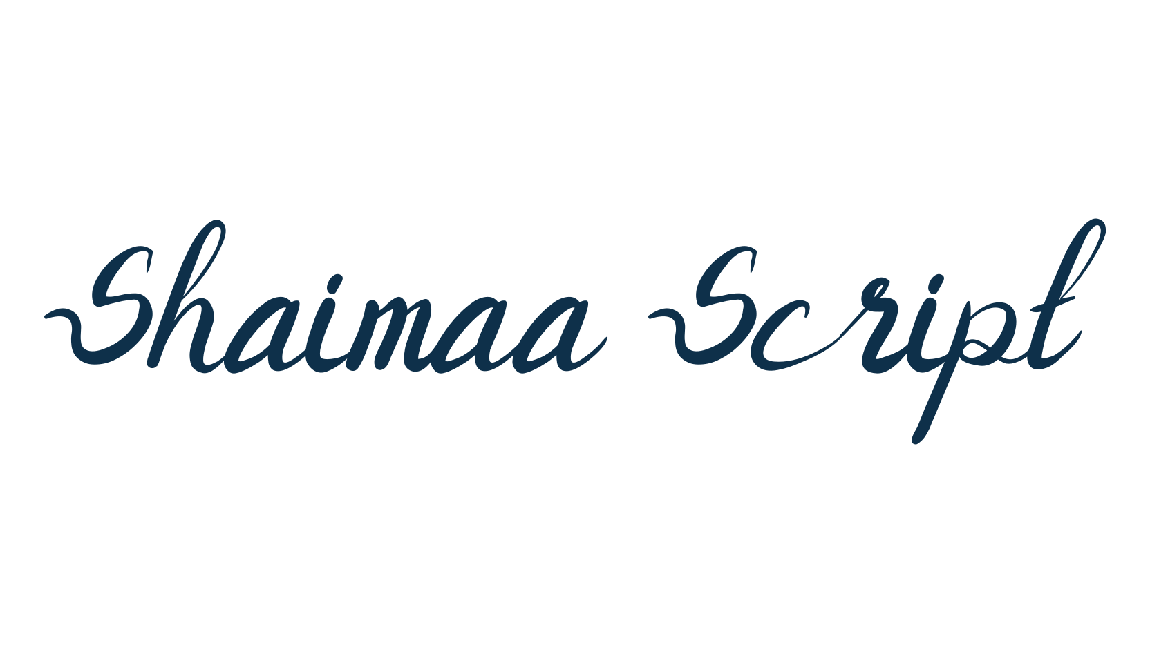 Shaimaa Script, handwriting font preview