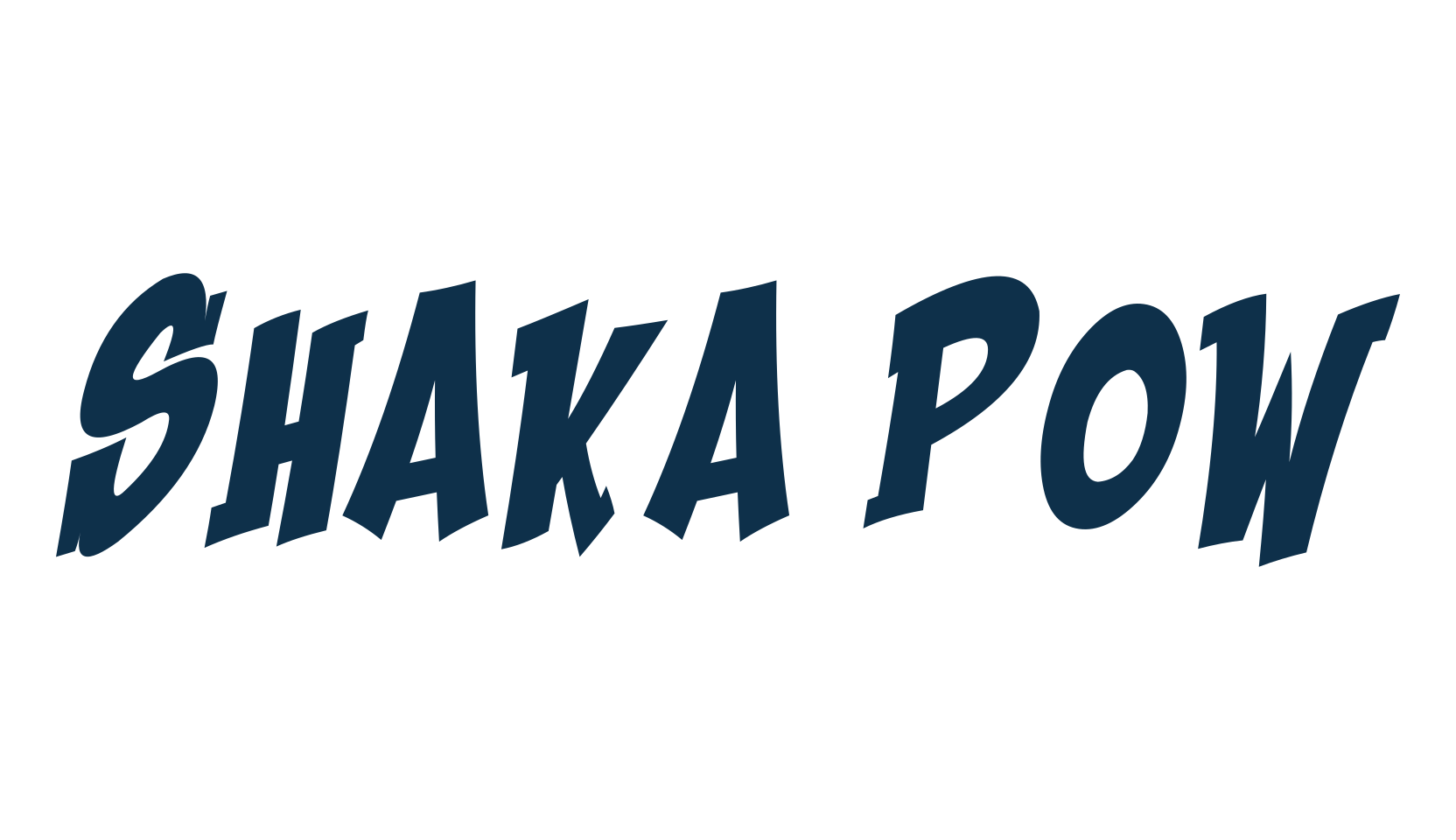 Shaka Pow, fancy cartoon decorative comic font preview