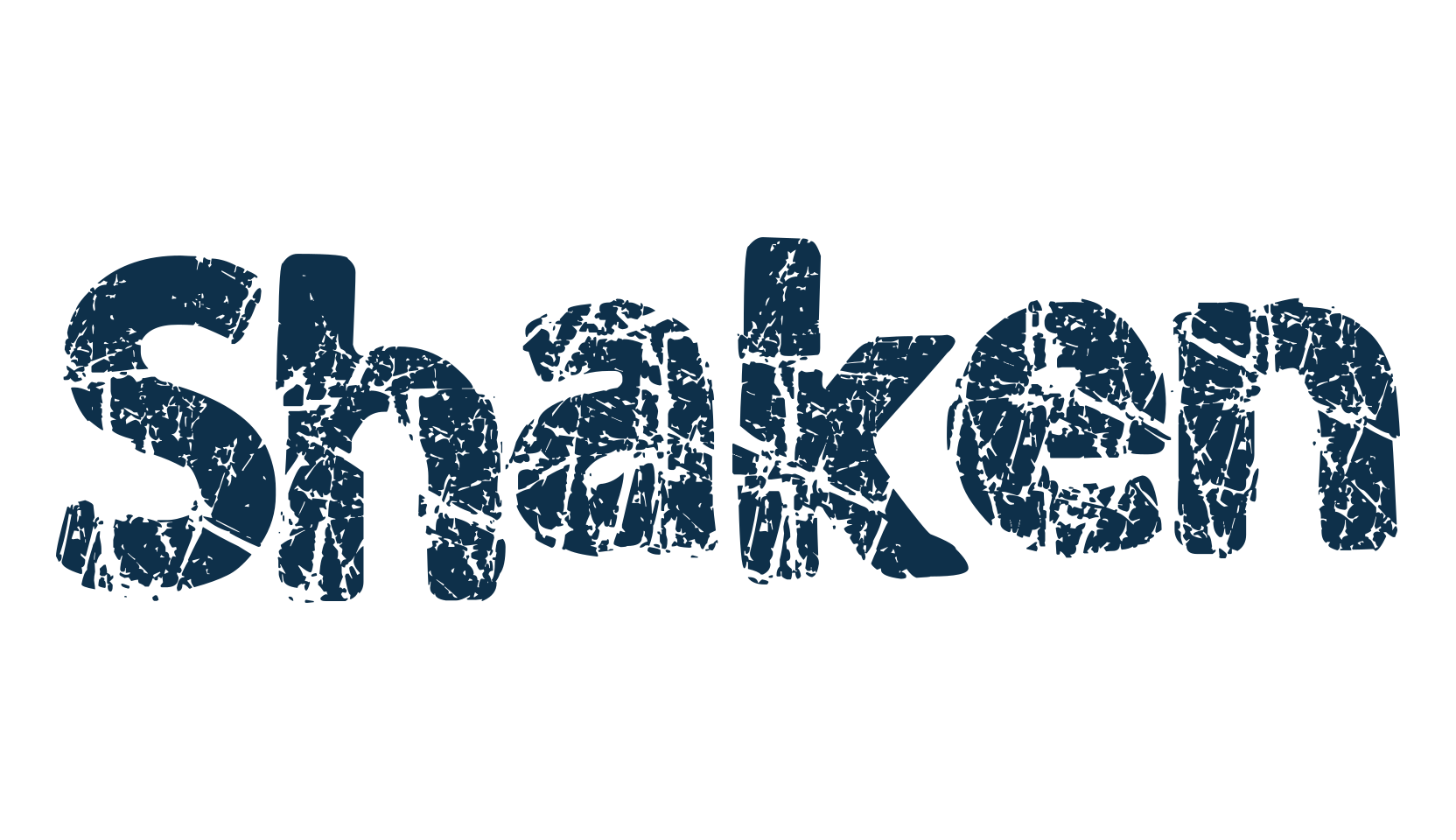 Shaken, destroy font preview