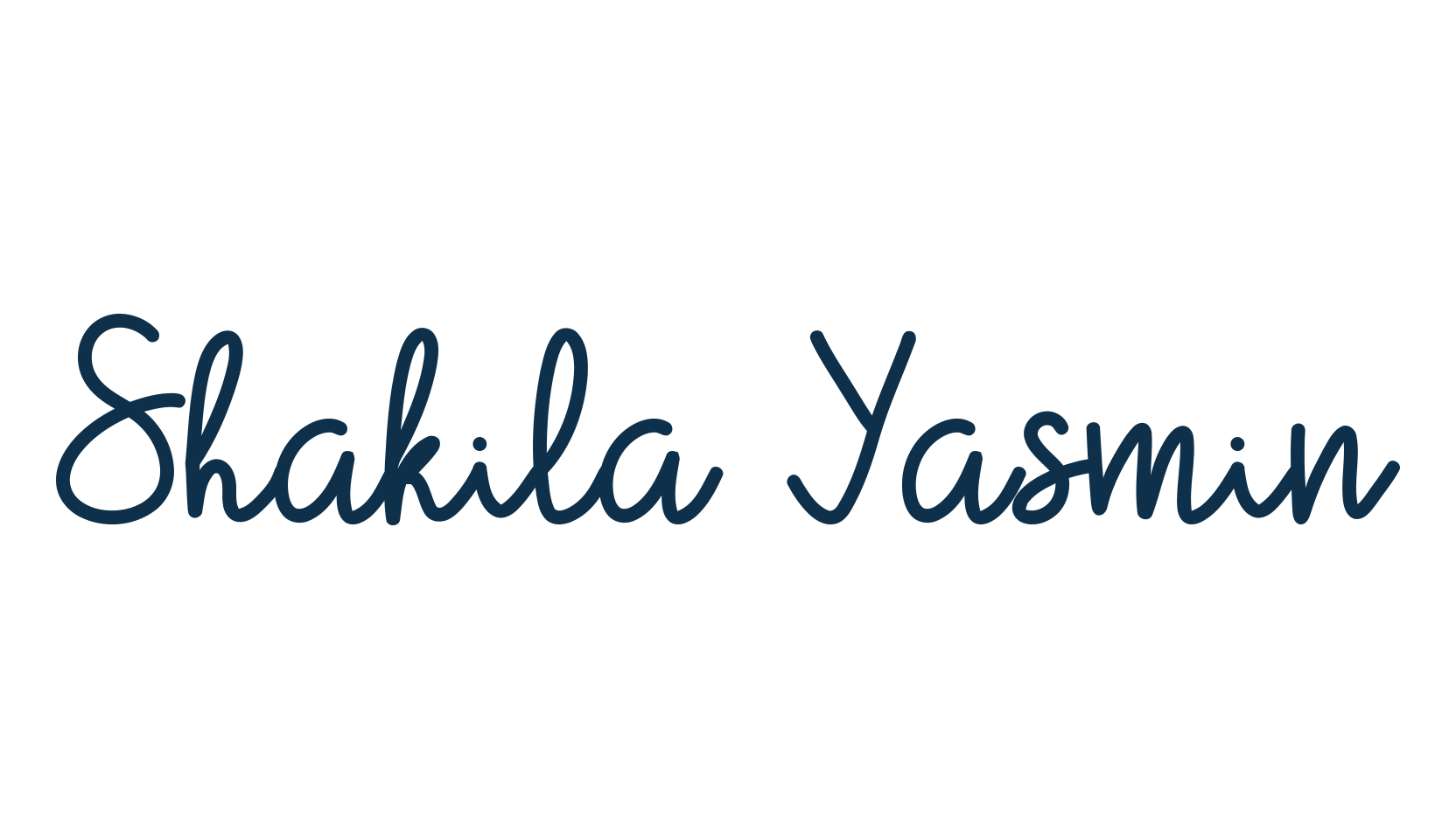 Shakila Yasmin, script handwritten fancy decorative calligraphy font preview